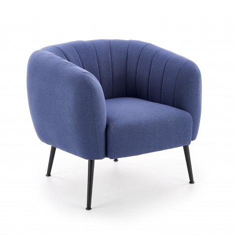 LUSSO fotel wypoczynkowy ciemny niebieski - Halmar