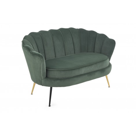 AMORINITO XL fotel wypoczynkowy ciemny zielony / złoty - Halmar