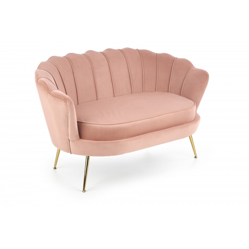 AMORINITO XL fotel wypoczynkowy jasny różowy / złoty - Halmar