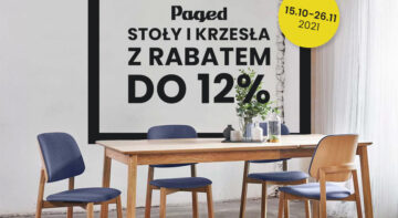 Promocja - krzesła i stoły Paged taniej o 12%