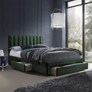 Łóżko Grace 160x200 Halmar ciemny zielony