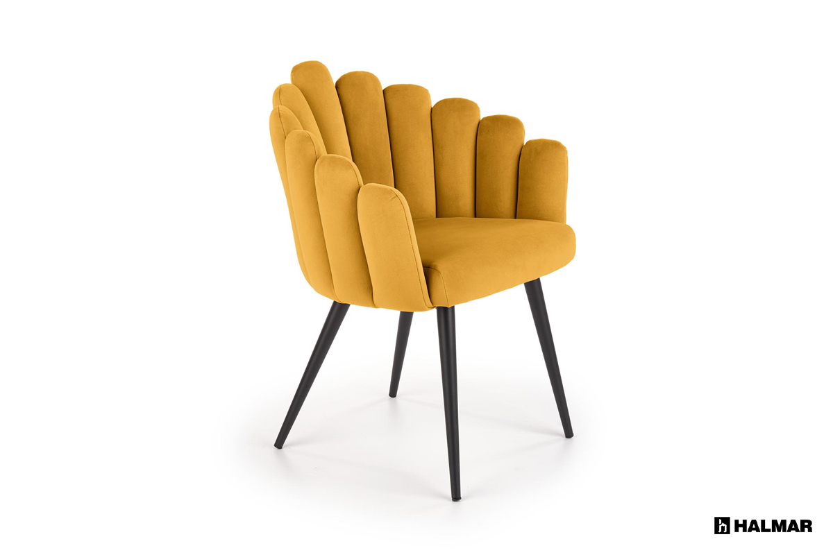 Krzesło K410 Halmar w kolorze musztardowym