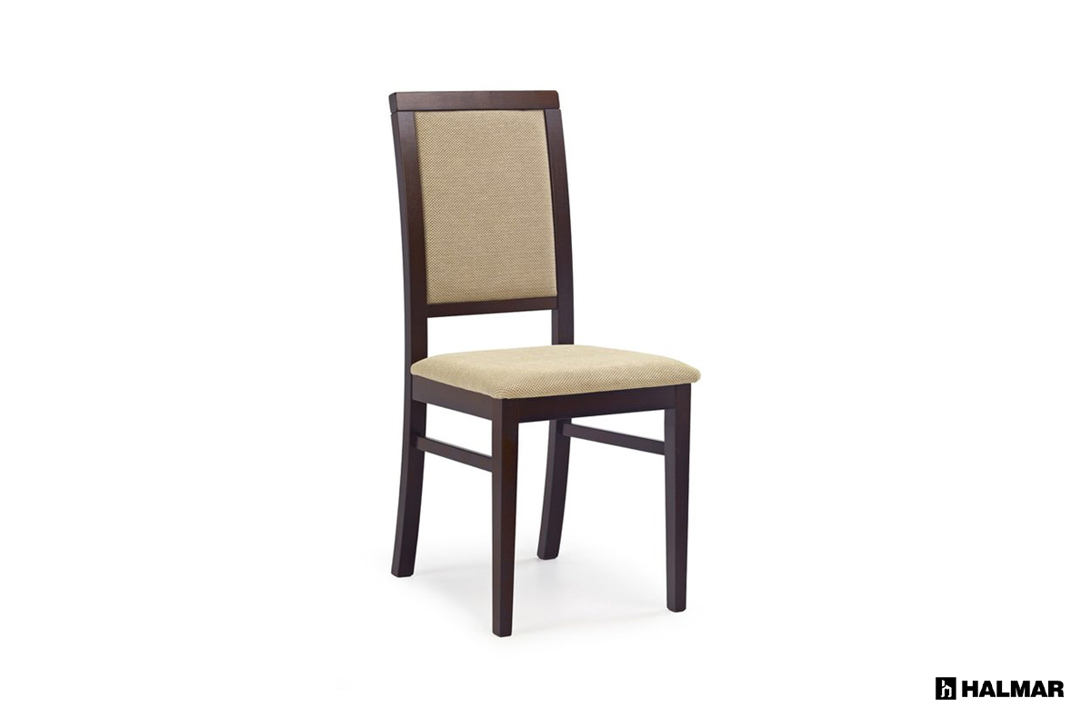 Krzesło Sylwek 1 Halmar ciemny orzech torent beige